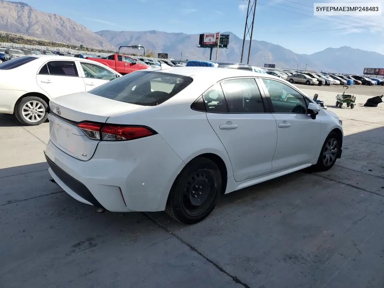 5YFEPMAE3MP248483 2021 Toyota Corolla Le