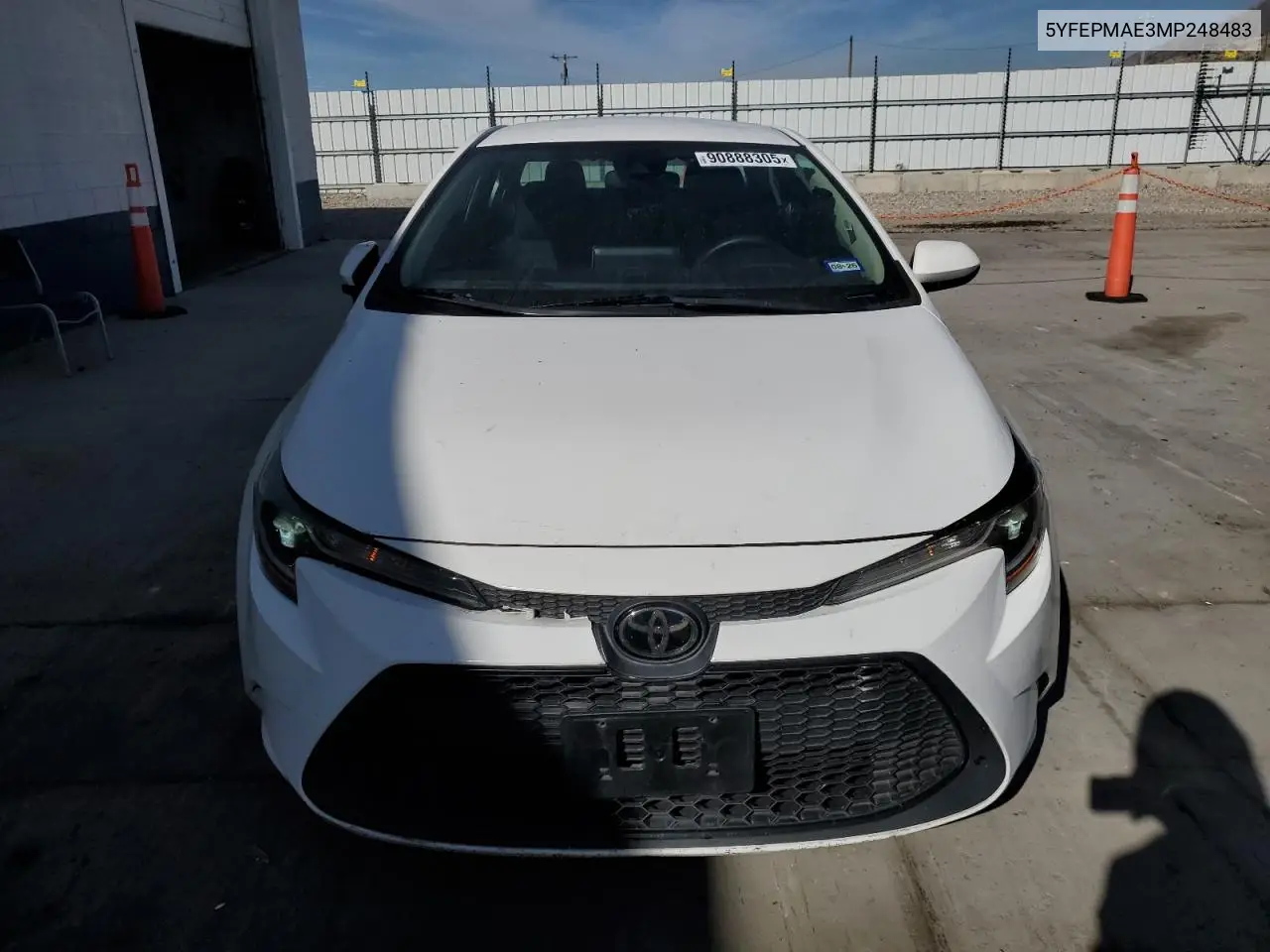 5YFEPMAE3MP248483 2021 Toyota Corolla Le