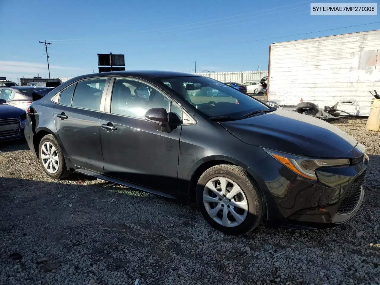 5YFEPMAE7MP270308 2021 Toyota Corolla Le