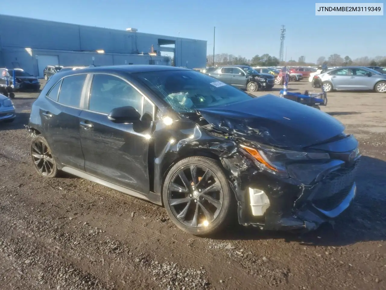JTND4MBE2M3119349 2021 Toyota Corolla Se