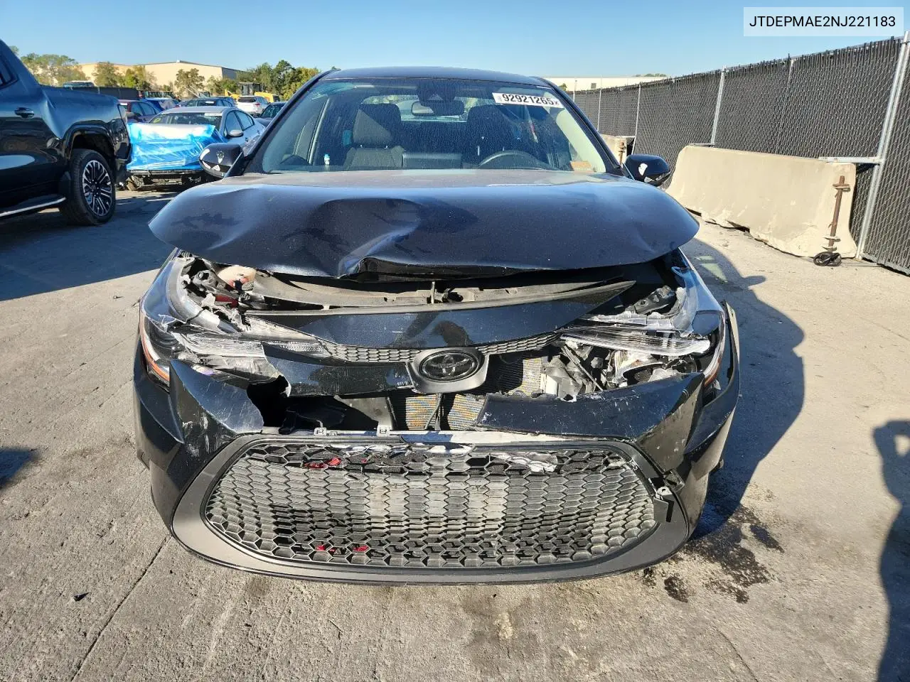 JTDEPMAE2NJ221183 2022 Toyota Corolla Le