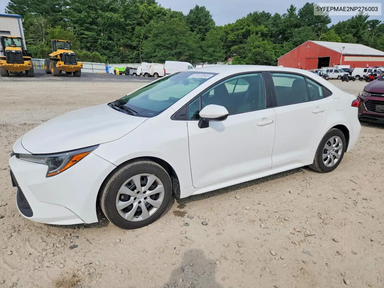 2022 Toyota Corolla Le VIN: 5YFEPMAE2NP276003 Lot: 61122546