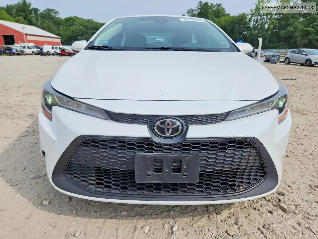 2022 Toyota Corolla Le VIN: 5YFEPMAE2NP276003 Lot: 61122546