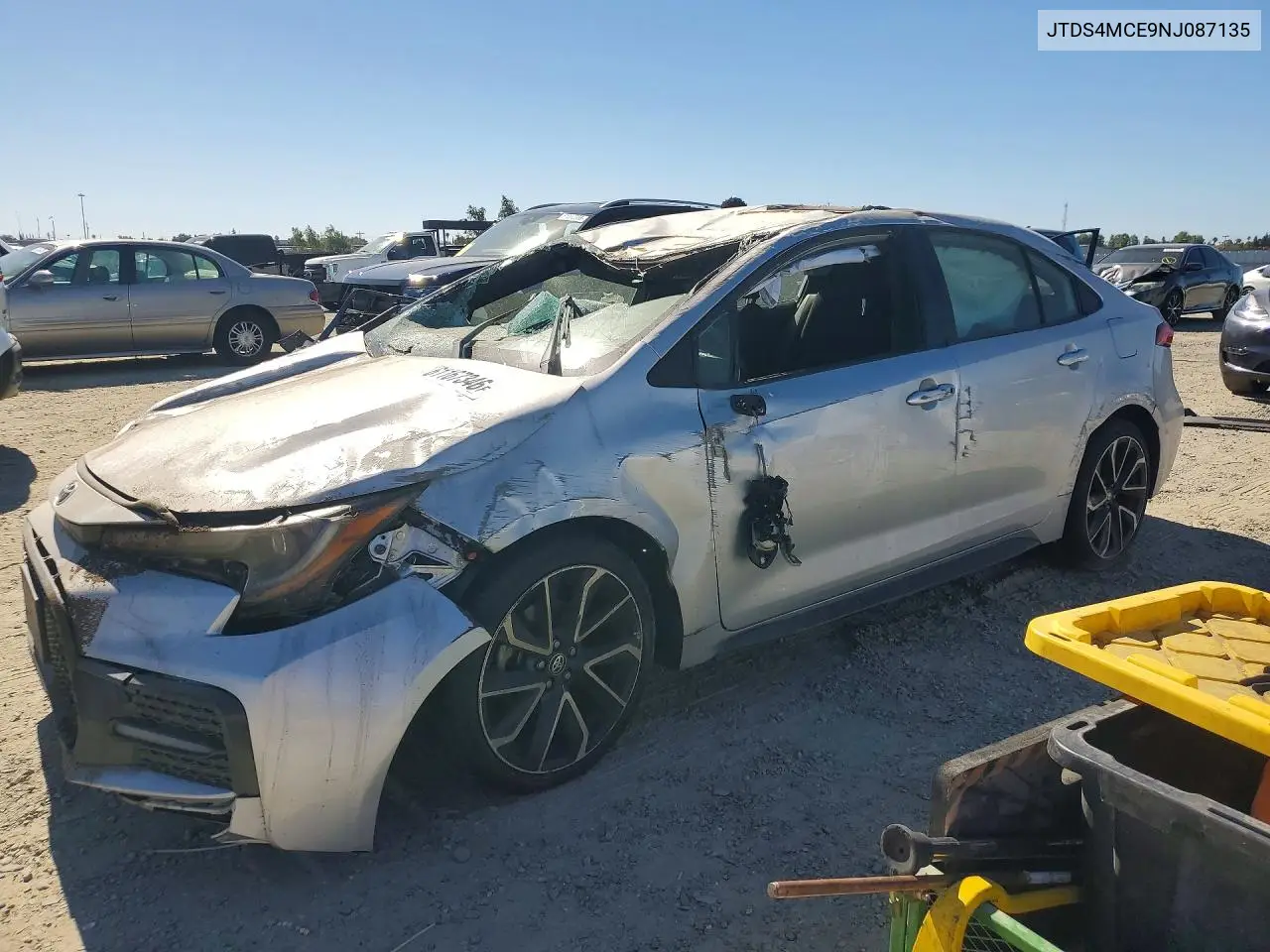 2022 Toyota Corolla Se VIN: JTDS4MCE9NJ087135 Lot: 61167346
