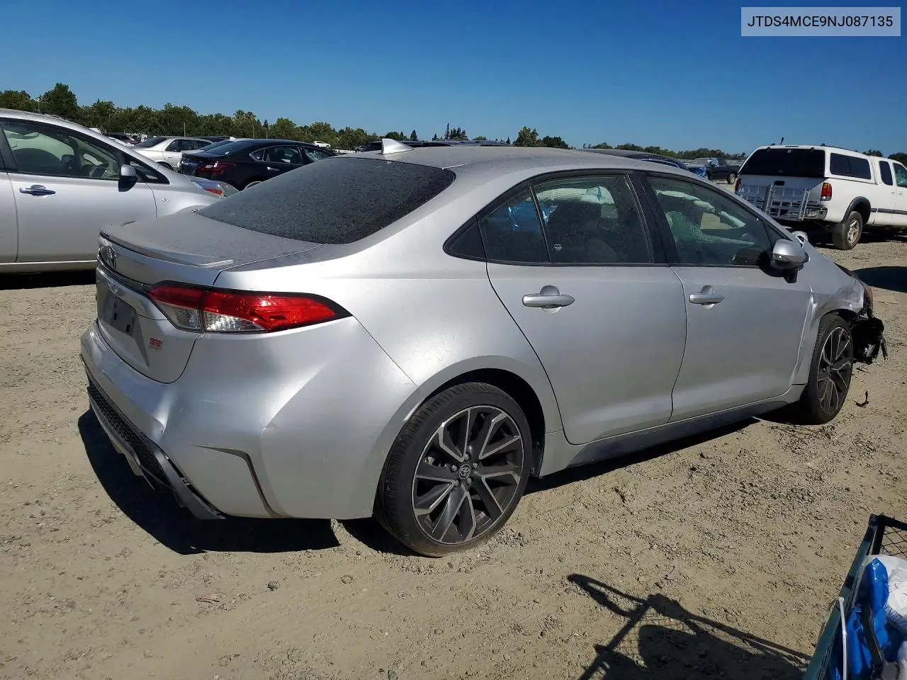 2022 Toyota Corolla Se VIN: JTDS4MCE9NJ087135 Lot: 61167346