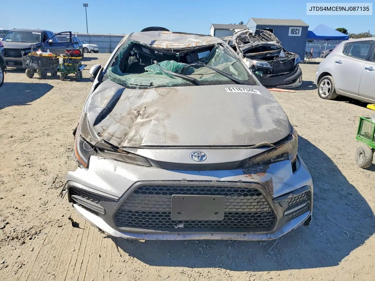 2022 Toyota Corolla Se VIN: JTDS4MCE9NJ087135 Lot: 61167346