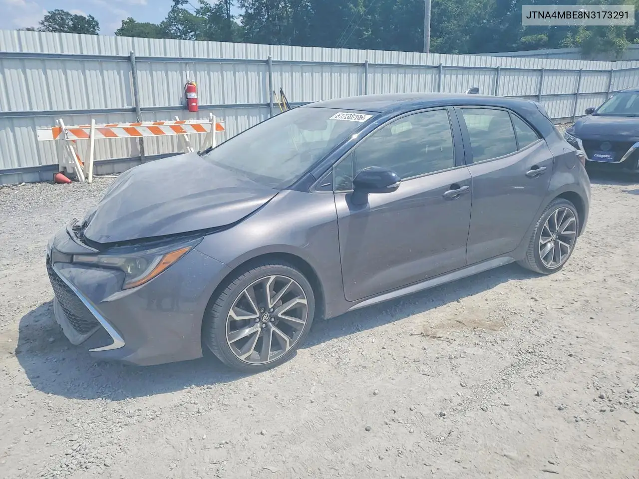 2022 Toyota Corolla Xse VIN: JTNA4MBE8N3173291 Lot: 61230206