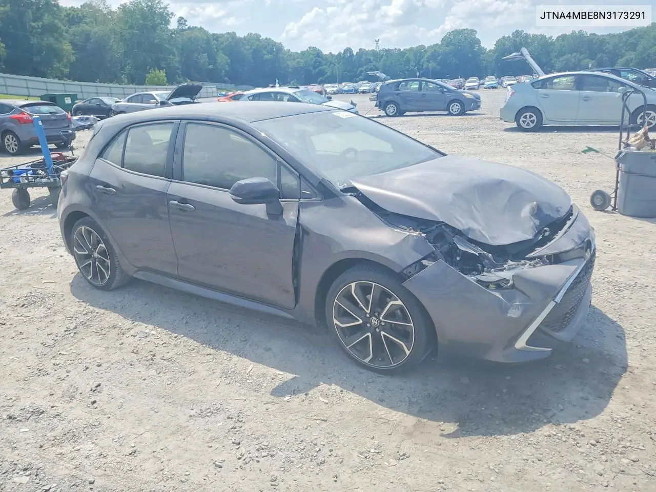 2022 Toyota Corolla Xse VIN: JTNA4MBE8N3173291 Lot: 61230206