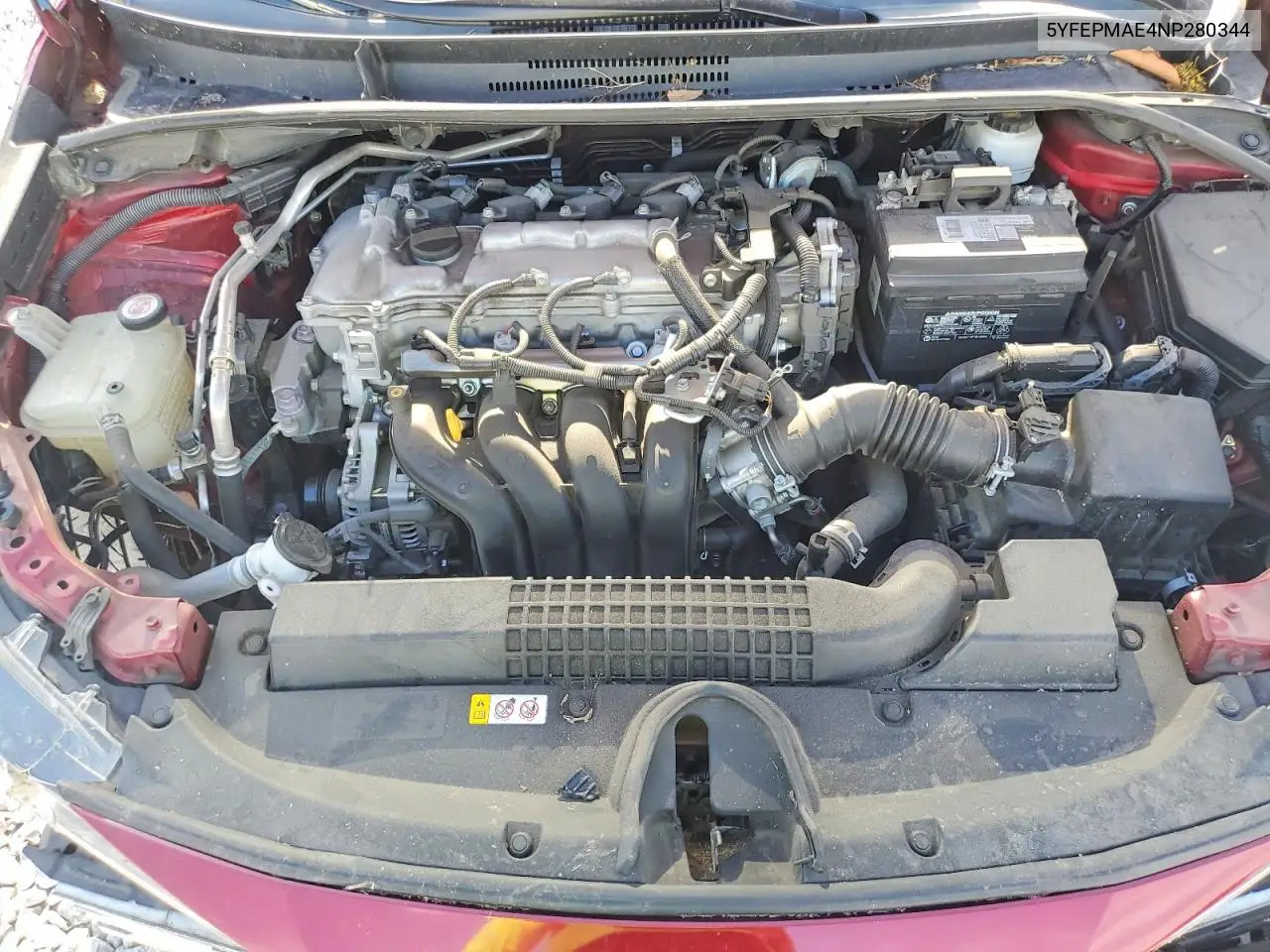 2022 Toyota Corolla Le VIN: 5YFEPMAE4NP280344 Lot: 61442386