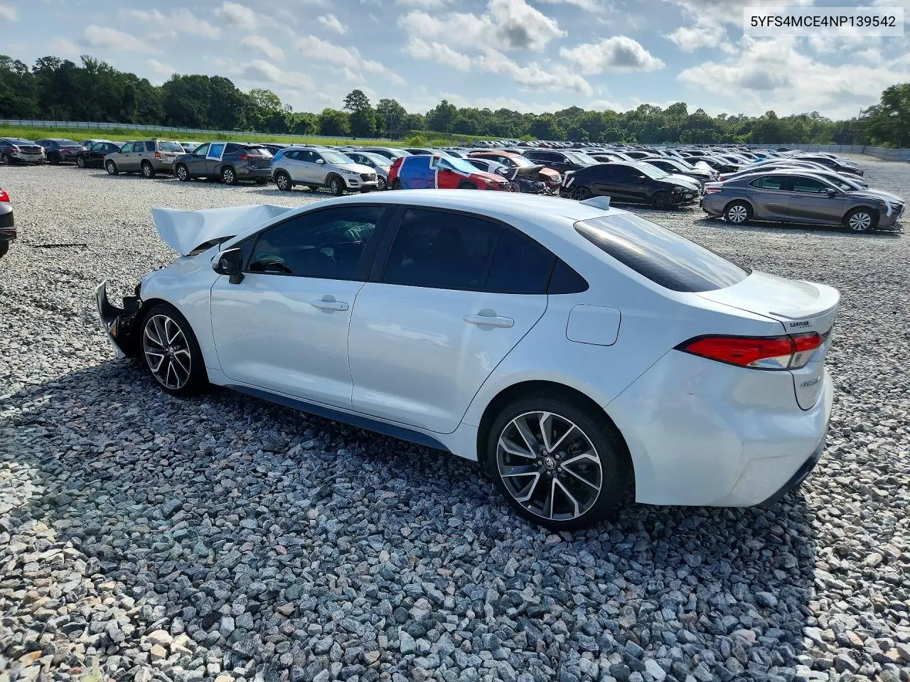 2022 Toyota Corolla Se VIN: 5YFS4MCE4NP139542 Lot: 61875266