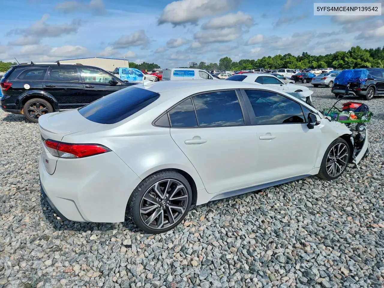 2022 Toyota Corolla Se VIN: 5YFS4MCE4NP139542 Lot: 61875266