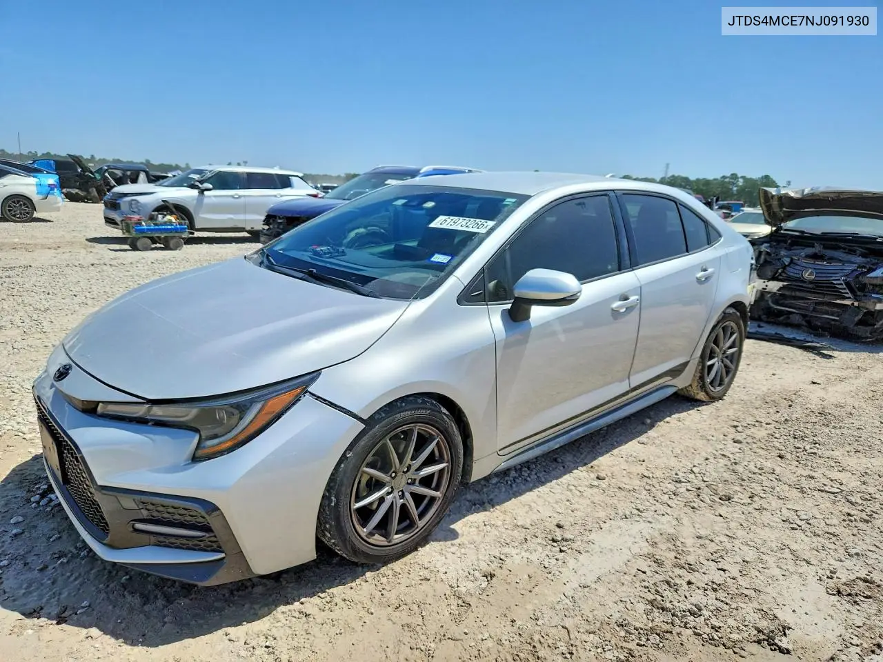 2022 Toyota Corolla Se VIN: JTDS4MCE7NJ091930 Lot: 61973266