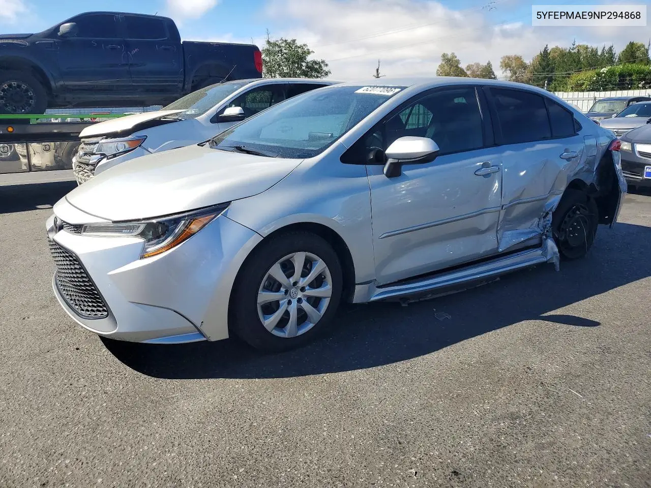 2022 Toyota Corolla Le VIN: 5YFEPMAE9NP294868 Lot: 62077096