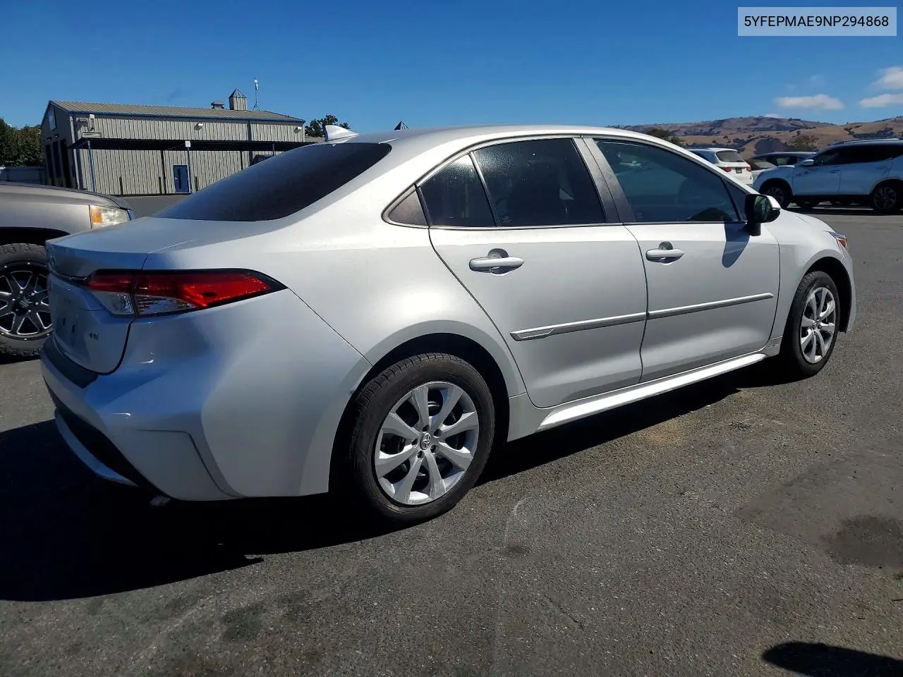 2022 Toyota Corolla Le VIN: 5YFEPMAE9NP294868 Lot: 62077096