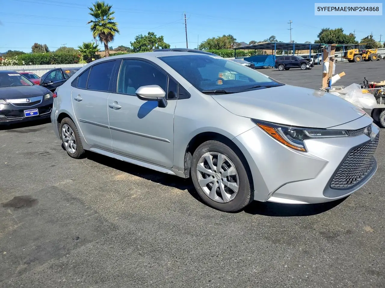 2022 Toyota Corolla Le VIN: 5YFEPMAE9NP294868 Lot: 62077096
