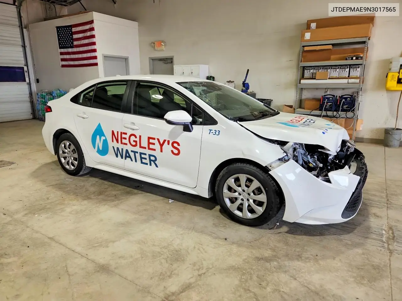 2022 Toyota Corolla Le VIN: JTDEPMAE9N3017565 Lot: 62217526