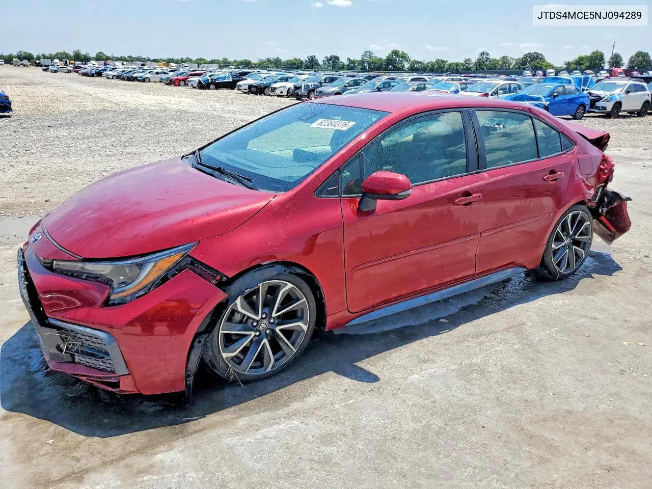 2022 Toyota Corolla Se VIN: JTDS4MCE5NJ094289 Lot: 62360376