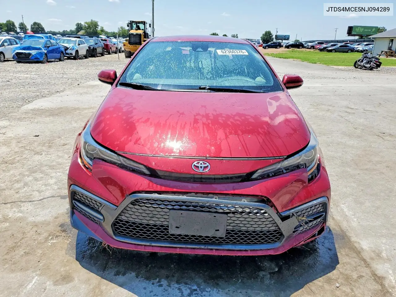 2022 Toyota Corolla Se VIN: JTDS4MCE5NJ094289 Lot: 62360376