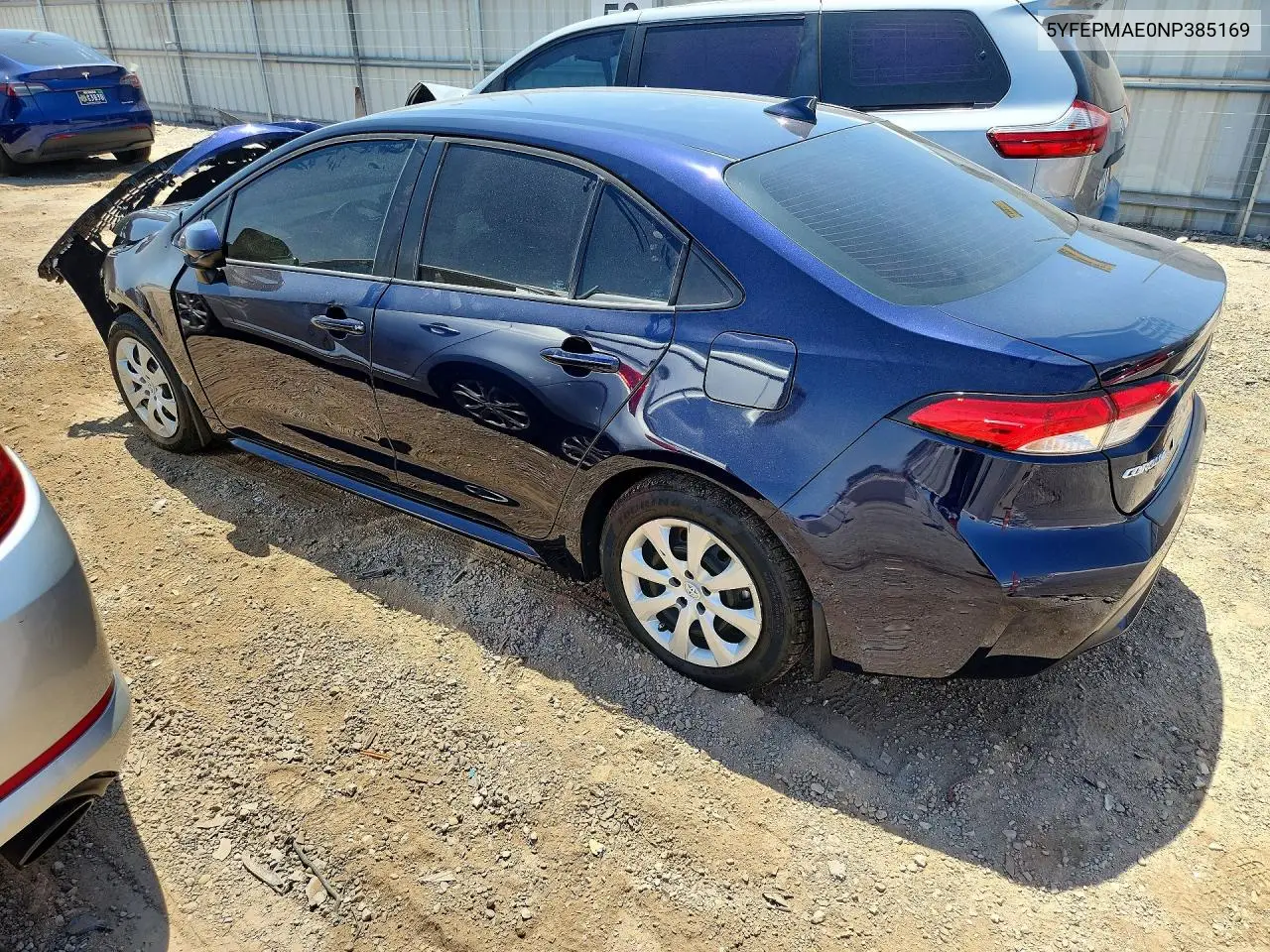 2022 Toyota Corolla Le VIN: 5YFEPMAE0NP385169 Lot: 62470716