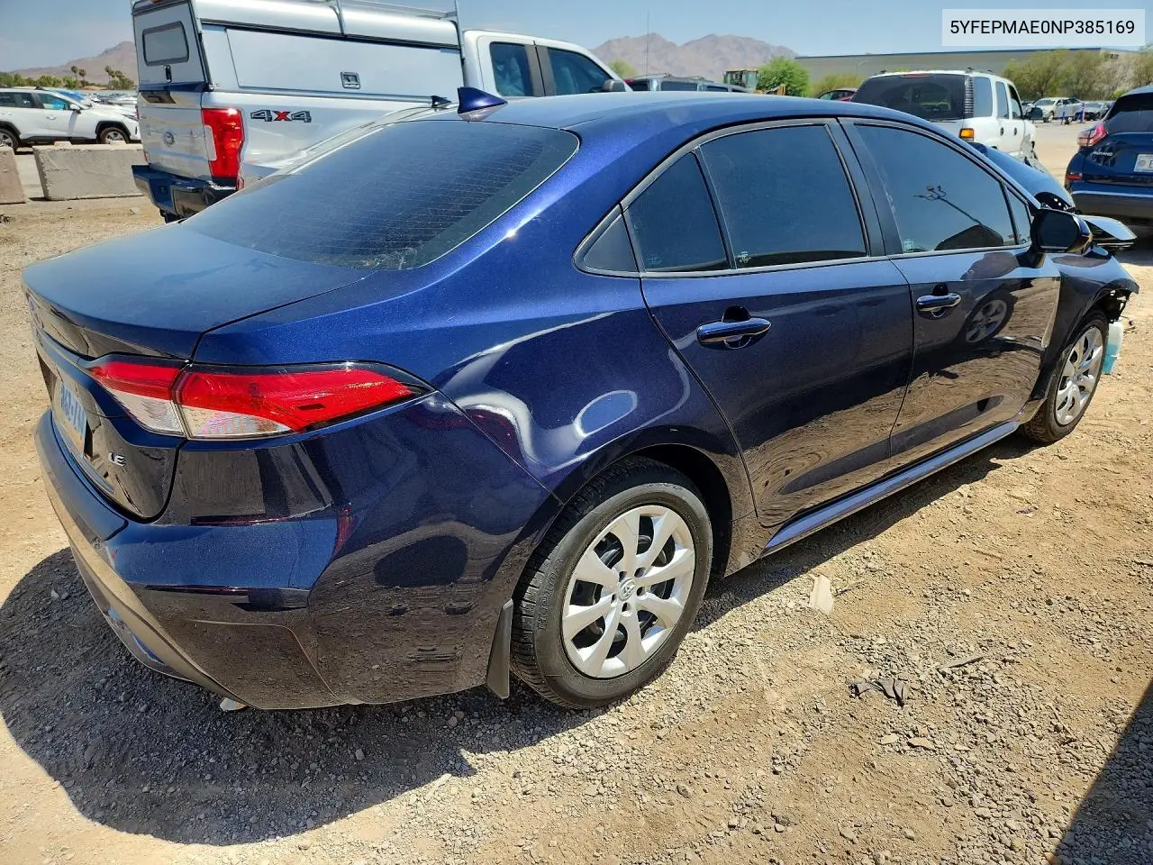 2022 Toyota Corolla Le VIN: 5YFEPMAE0NP385169 Lot: 62470716