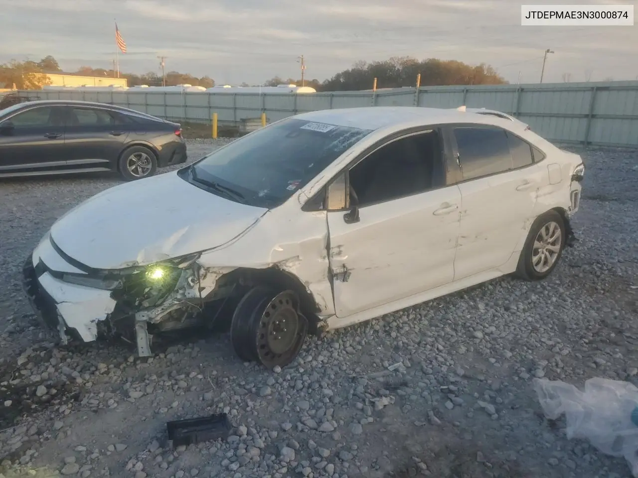 JTDEPMAE3N3000874 2022 Toyota Corolla Le