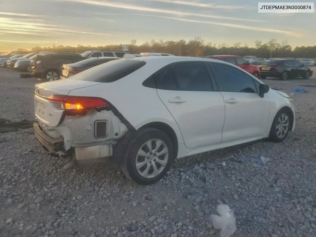 JTDEPMAE3N3000874 2022 Toyota Corolla Le