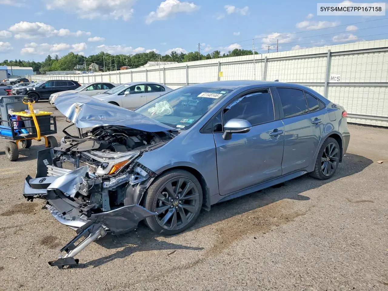 2023 Toyota Corolla Se VIN: 5YFS4MCE7PP167158 Lot: 61148146