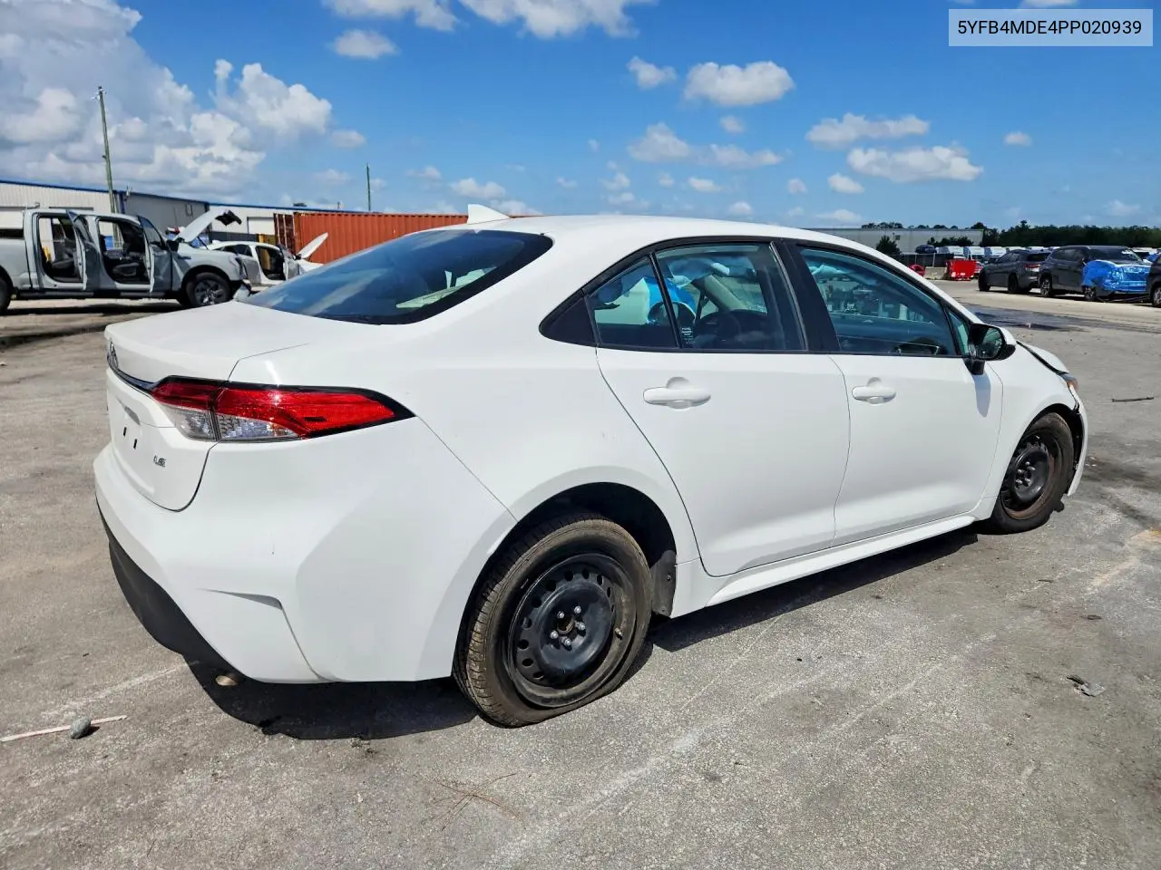2023 Toyota Corolla Le VIN: 5YFB4MDE4PP020939 Lot: 61298386
