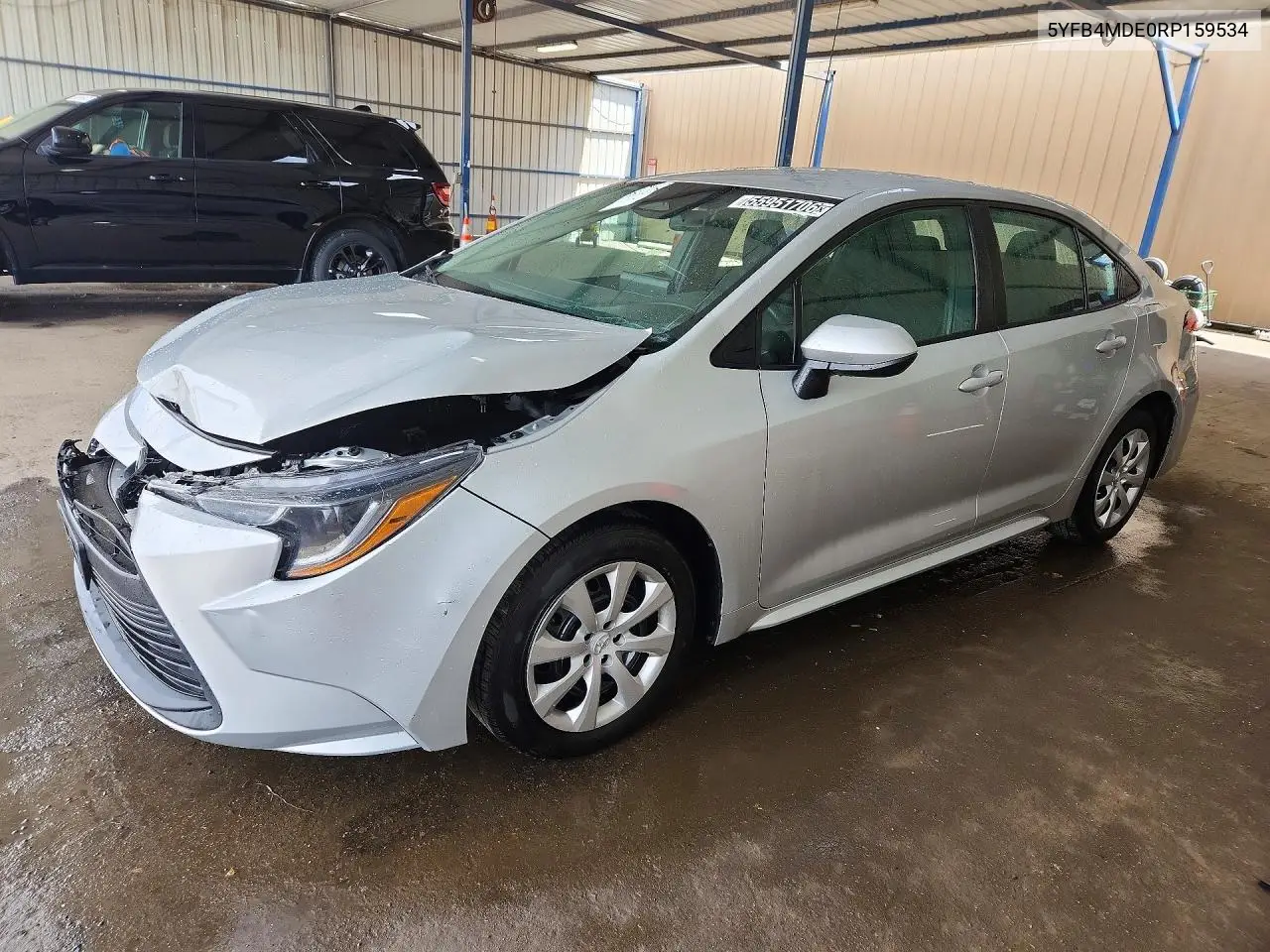 2024 Toyota Corolla Le VIN: 5YFB4MDE0RP159534 Lot: 55951706