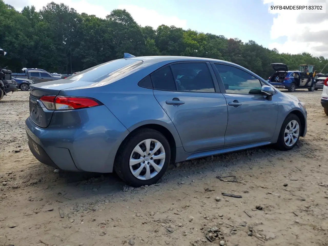 2024 Toyota Corolla Le VIN: 5YFB4MDE5RP183702 Lot: 58585776