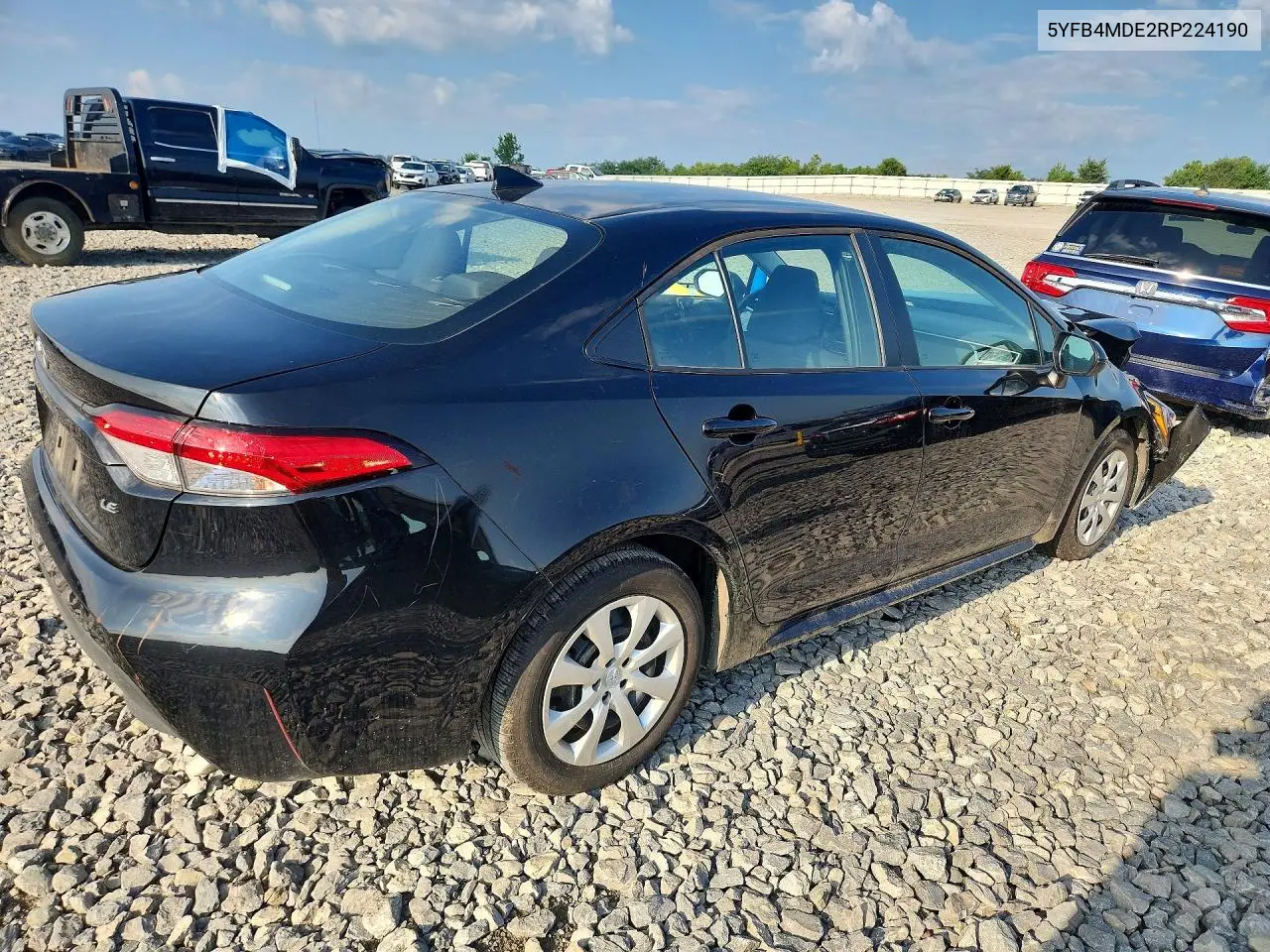 2024 Toyota Corolla Le VIN: 5YFB4MDE2RP224190 Lot: 60958696