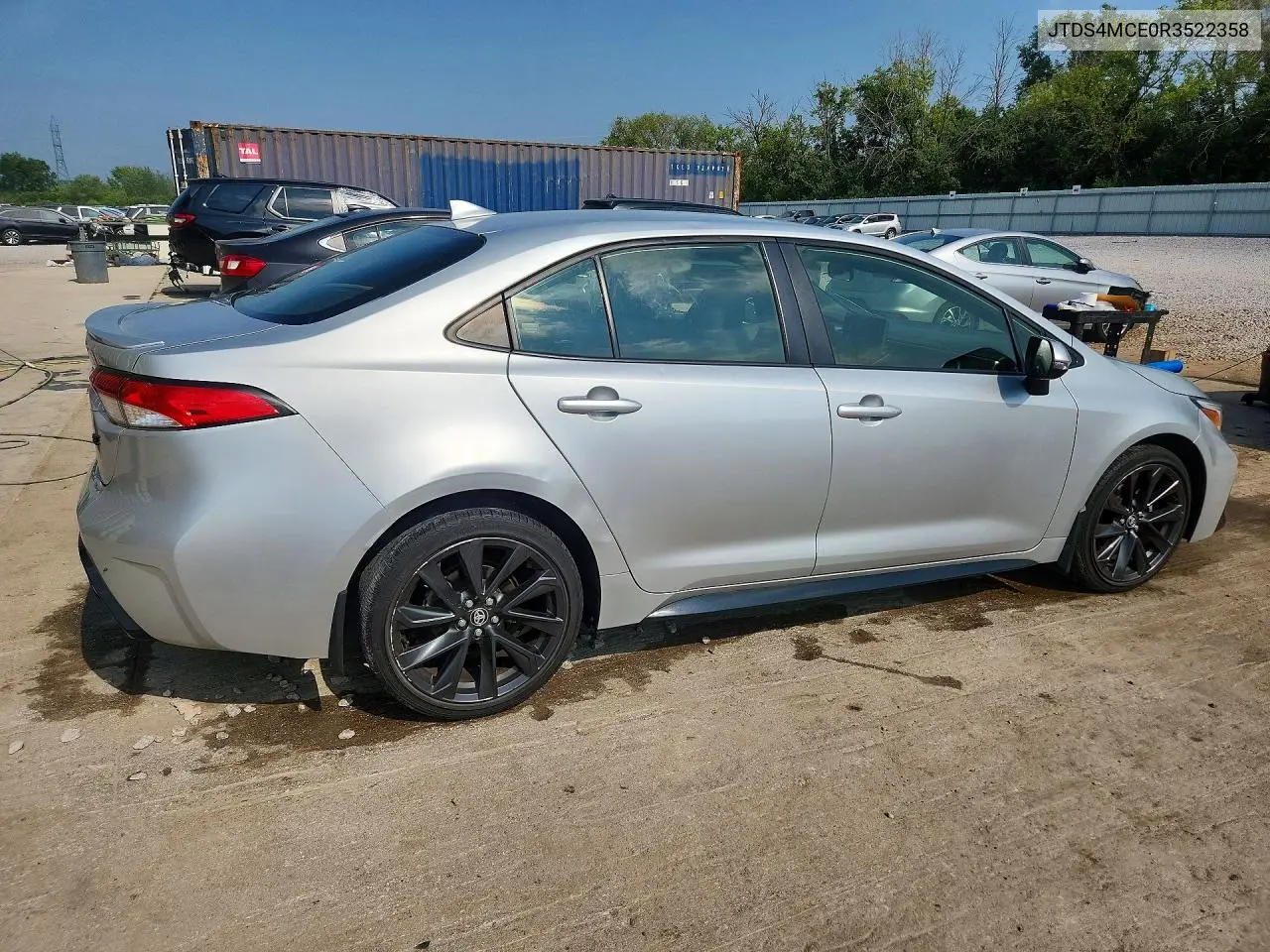 2024 Toyota Corolla Se VIN: JTDS4MCE0R3522358 Lot: 61209176