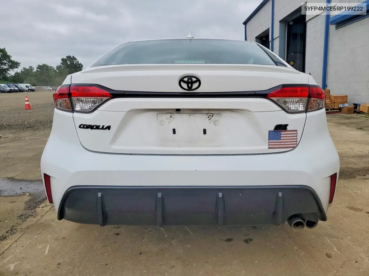 2024 Toyota Corolla Se VIN: 5YFP4MCE6RP199222 Lot: 61765456