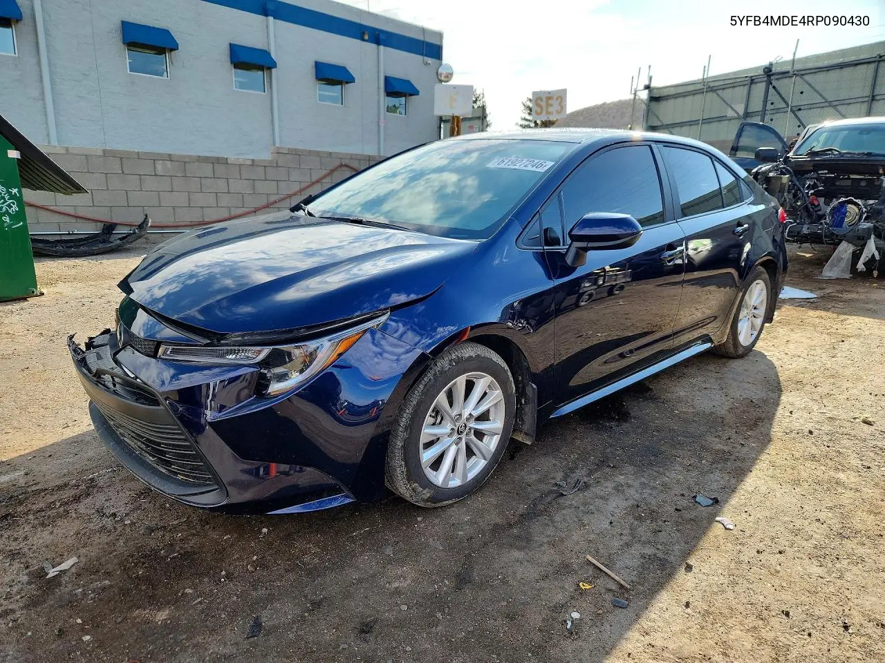 2024 Toyota Corolla Le VIN: 5YFB4MDE4RP090430 Lot: 61927246
