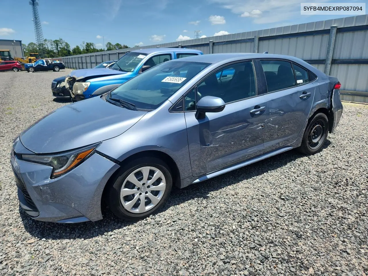 2024 Toyota Corolla Le VIN: 5YFB4MDEXRP087094 Lot: 61955936