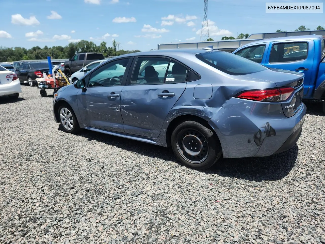 2024 Toyota Corolla Le VIN: 5YFB4MDEXRP087094 Lot: 61955936