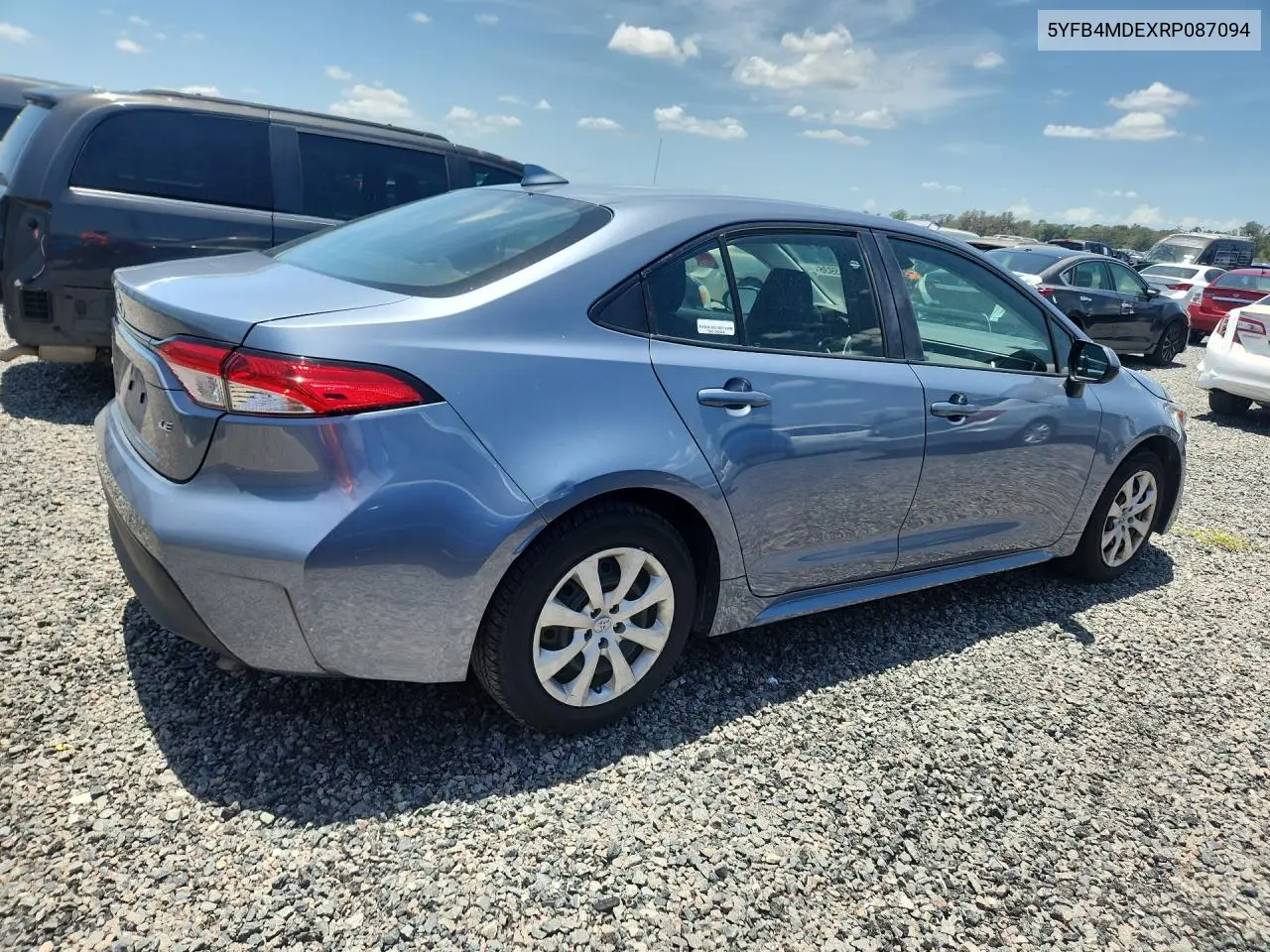 2024 Toyota Corolla Le VIN: 5YFB4MDEXRP087094 Lot: 61955936