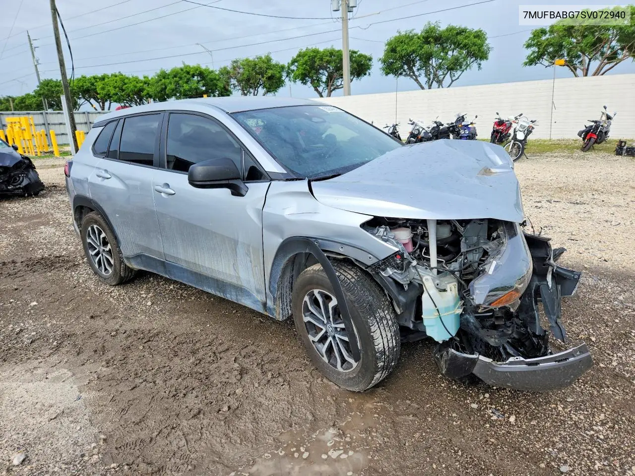 2025 Toyota Corolla Cross Hybrid S VIN: 7MUFBABG7SV072940 Lot: 55944916