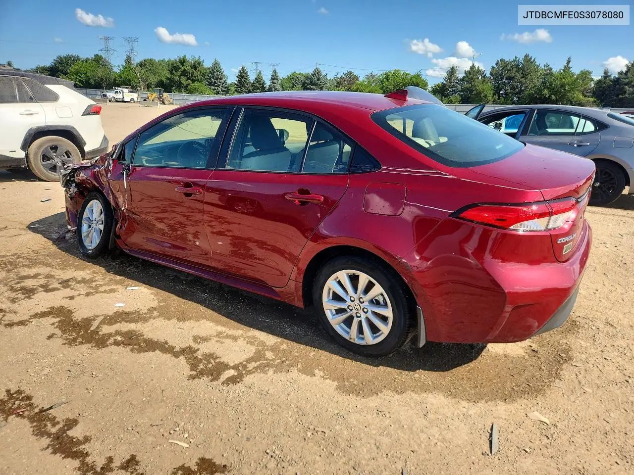 2025 Toyota Corolla Hybrid Le VIN: JTDBCMFE0S3078080 Lot: 61303706