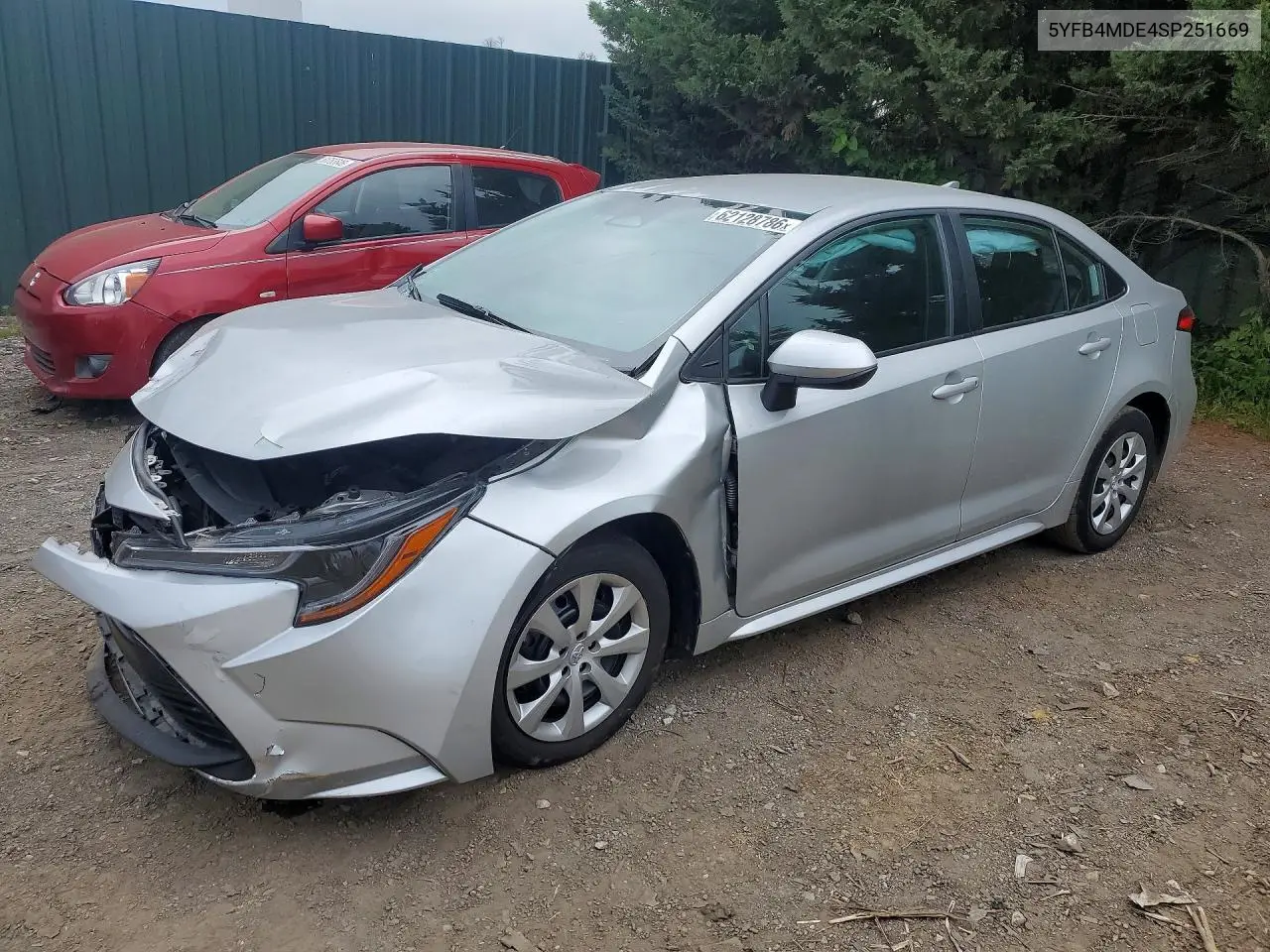 2025 Toyota Corolla Le VIN: 5YFB4MDE4SP251669 Lot: 62128786