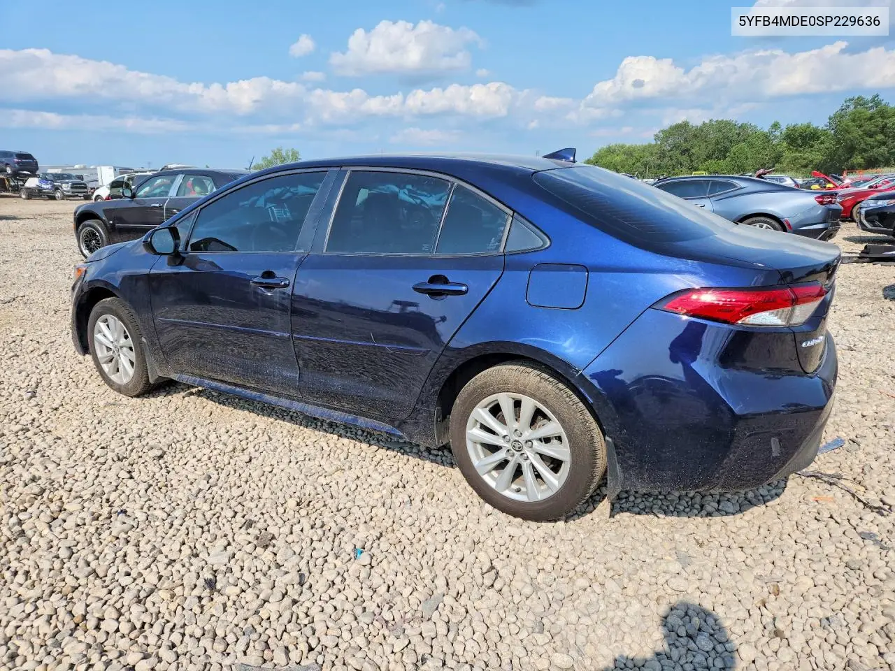 2025 Toyota Corolla Le VIN: 5YFB4MDE0SP229636 Lot: 62168566