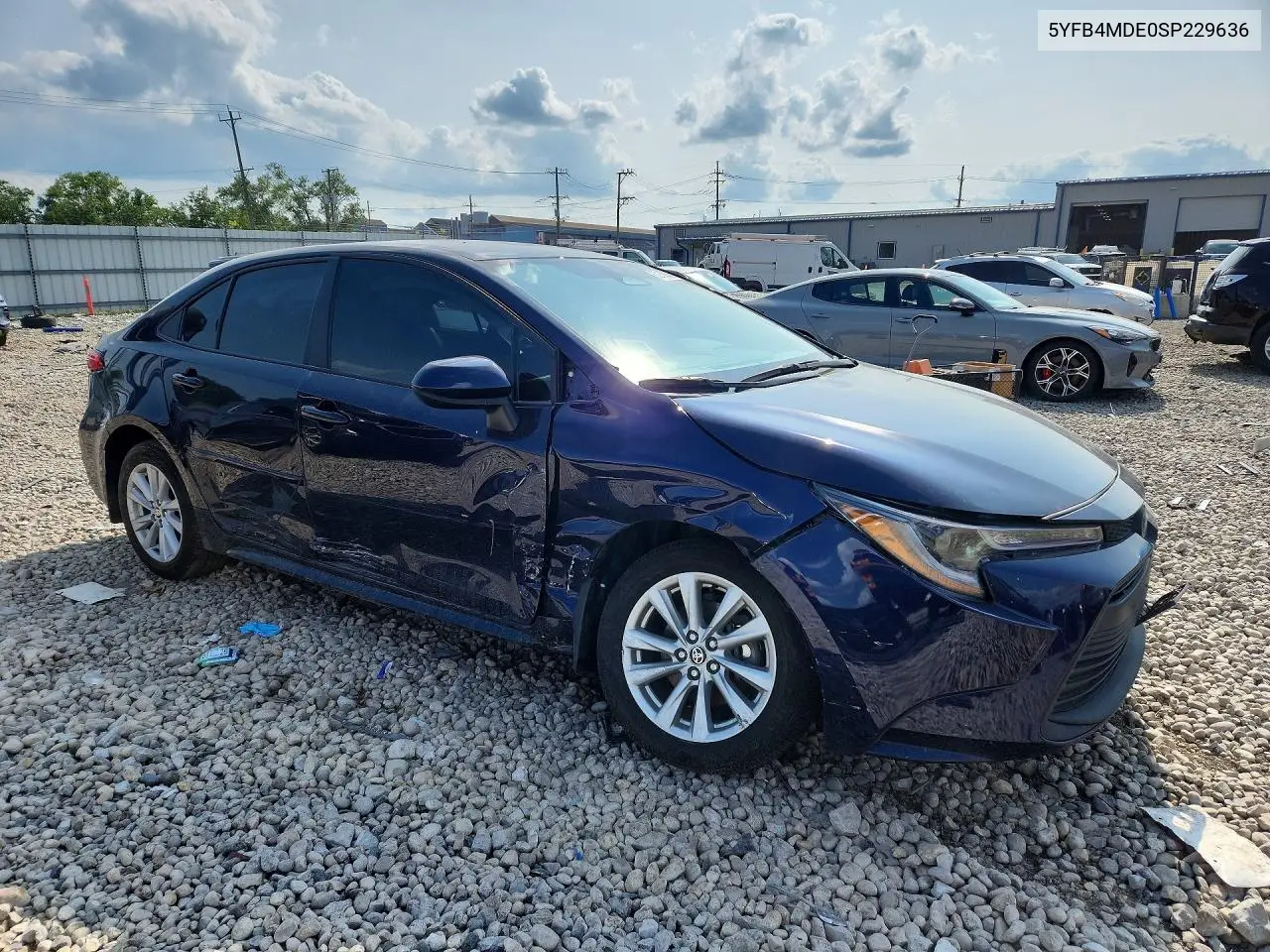 2025 Toyota Corolla Le VIN: 5YFB4MDE0SP229636 Lot: 62168566