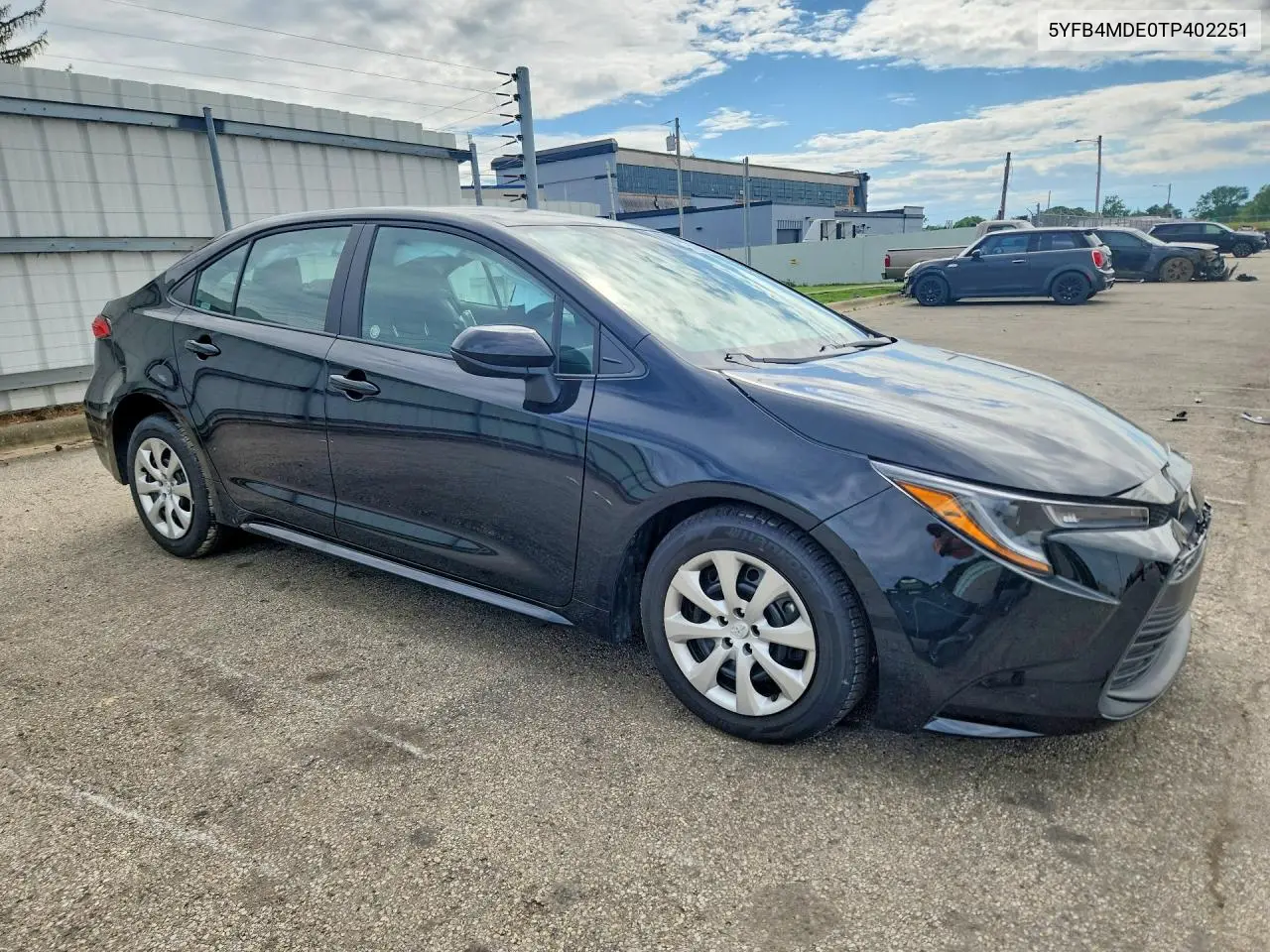 2026 Toyota Corolla Le VIN: 5YFB4MDE0TP402251 Lot: 55874676