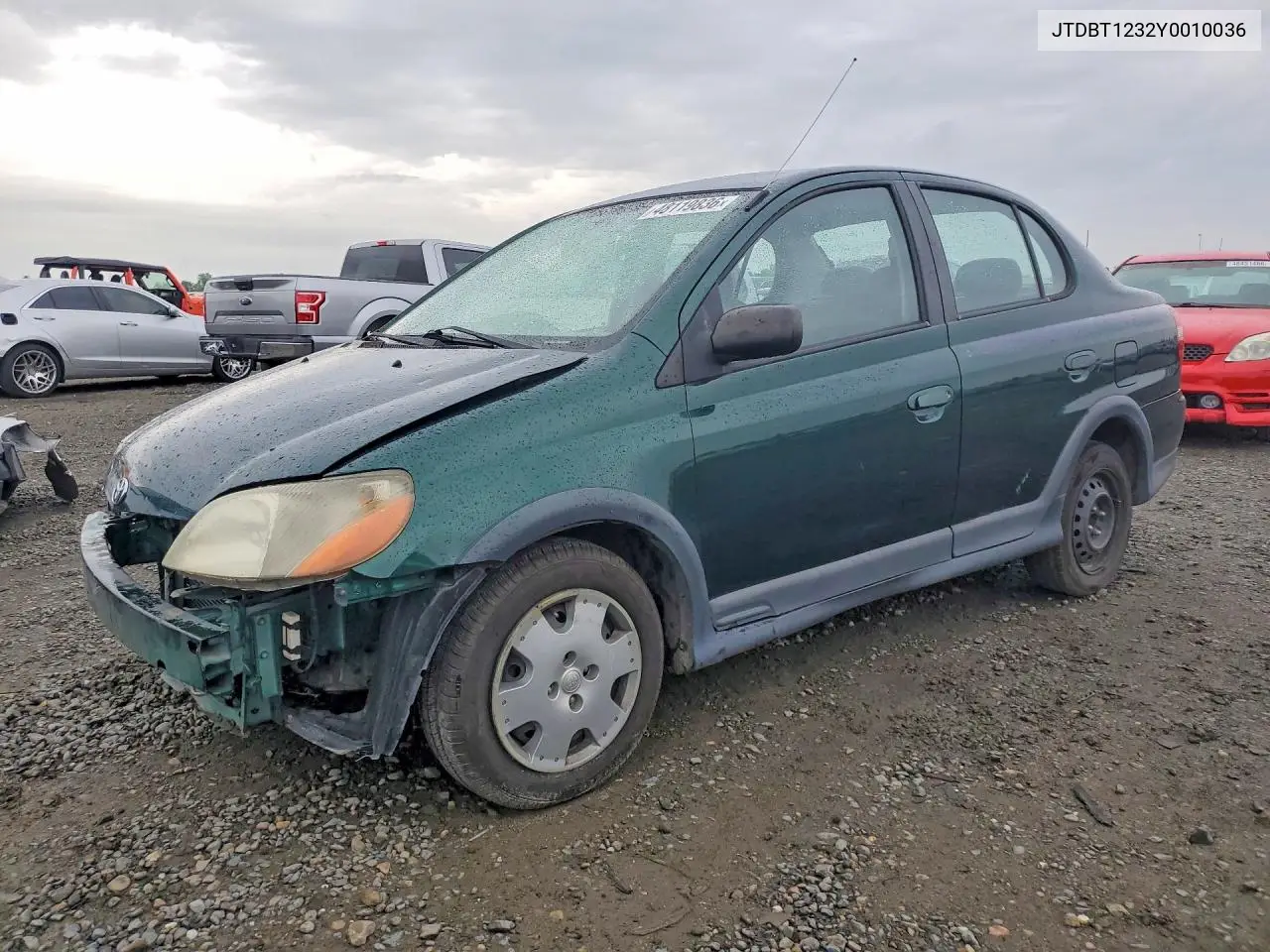 2000 Toyota Echo Base VIN: JTDBT1232Y0010036 Lot: 48119836