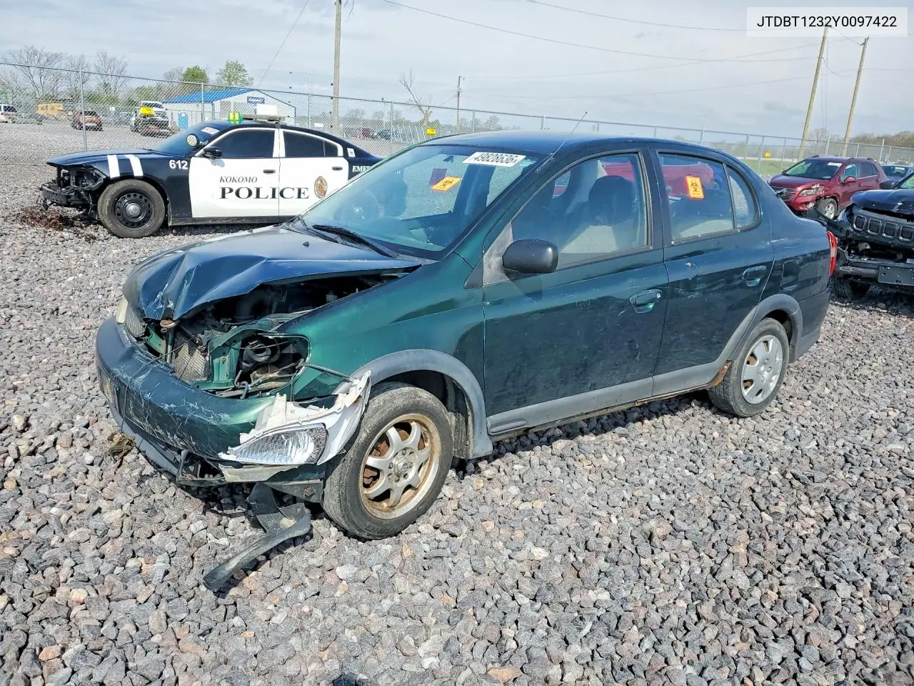 2000 Toyota Echo Base VIN: JTDBT1232Y0097422 Lot: 49828636