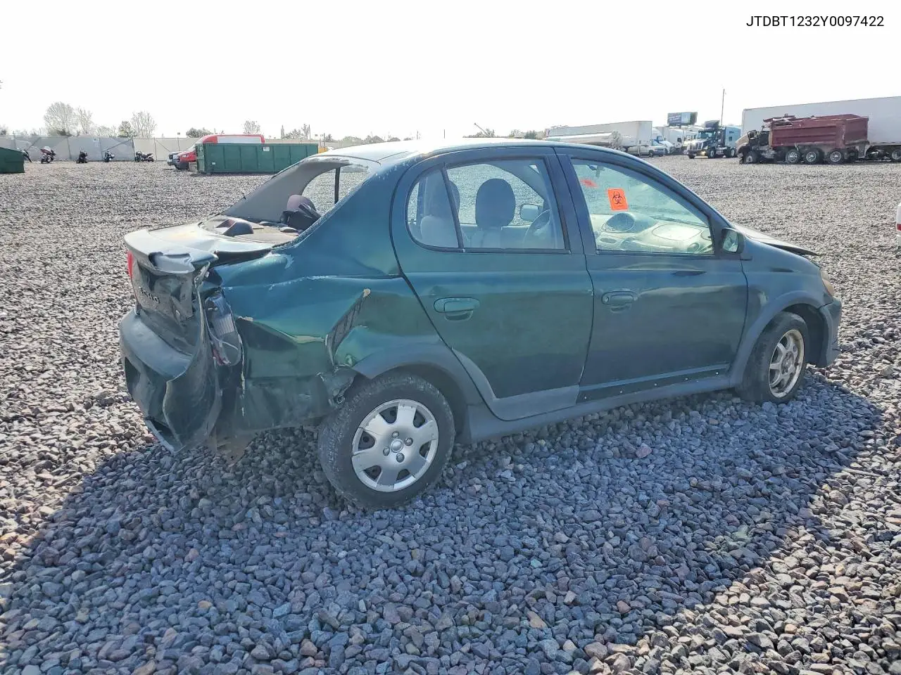 2000 Toyota Echo Base VIN: JTDBT1232Y0097422 Lot: 49828636
