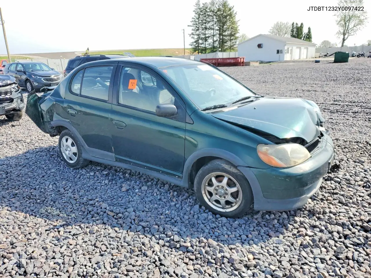2000 Toyota Echo Base VIN: JTDBT1232Y0097422 Lot: 49828636
