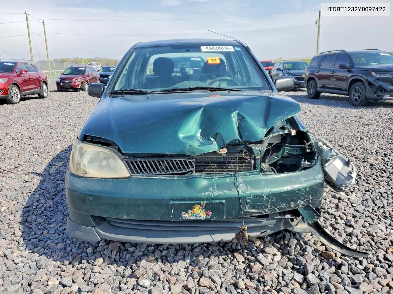 2000 Toyota Echo Base VIN: JTDBT1232Y0097422 Lot: 49828636