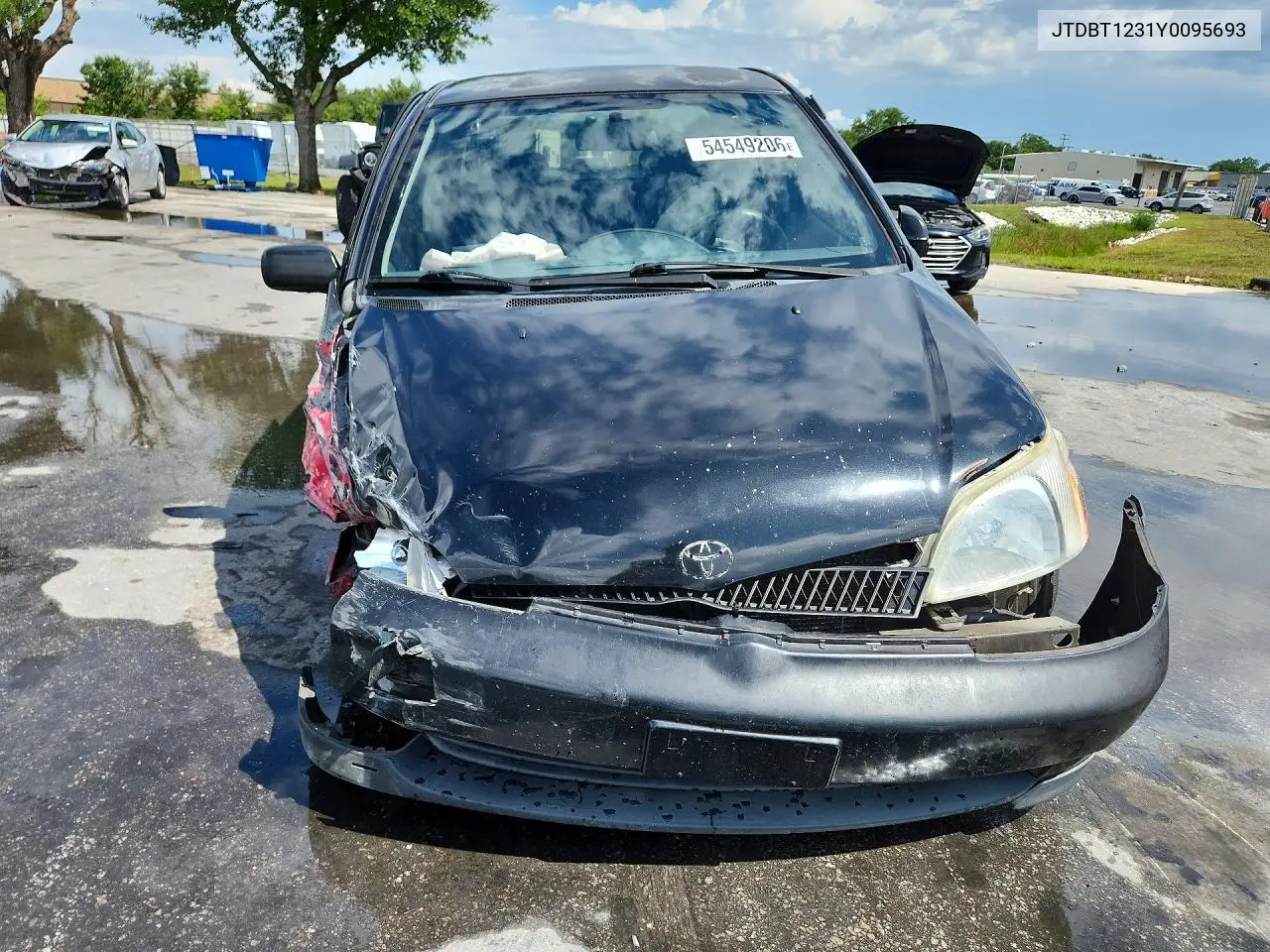 2000 Toyota Echo VIN: JTDBT1231Y0095693 Lot: 54549206