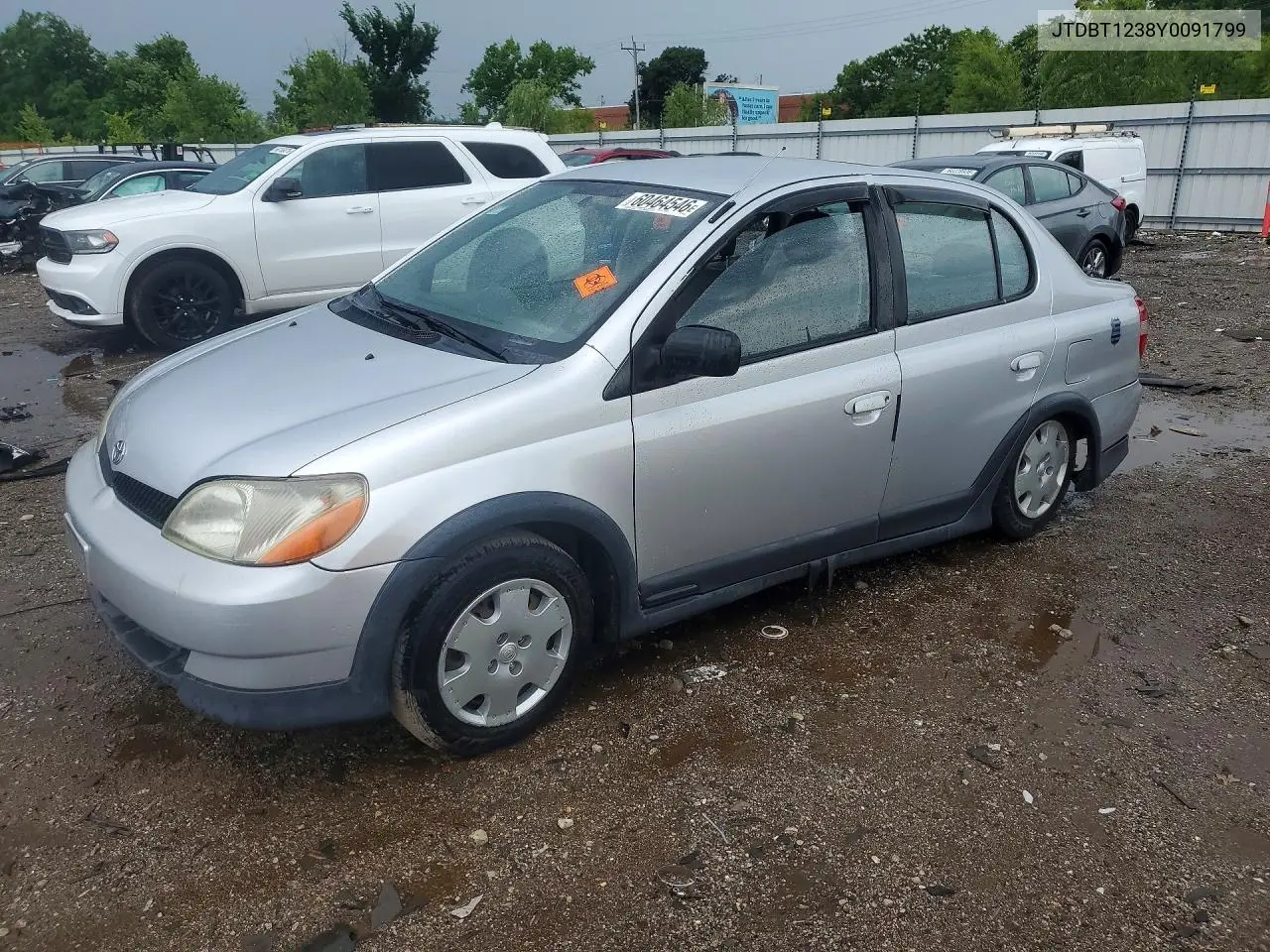 2000 Toyota Echo Base VIN: JTDBT1238Y0091799 Lot: 60464546